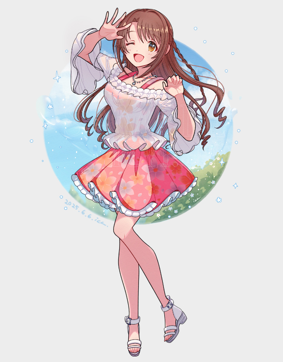 shimamura uzuki (idolmaster and 1 more) drawn by ich.