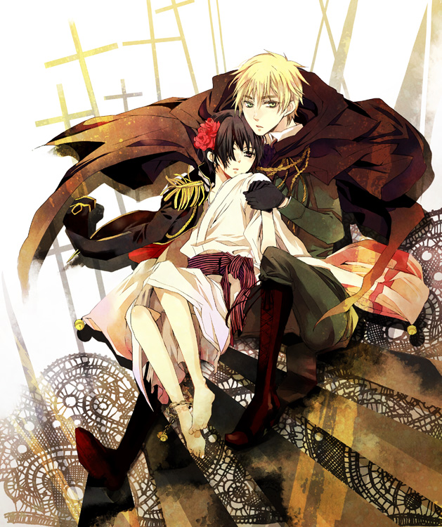 united kingdom and japan (axis powers hetalia) drawn by ruco