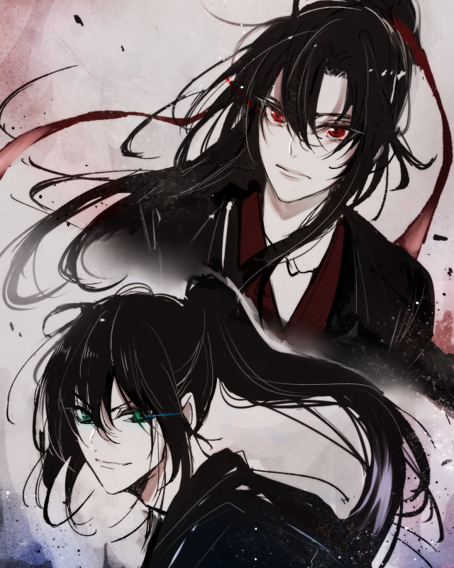 wei wuxian and xue yang (modao zushi) drawn by rakkyhappy