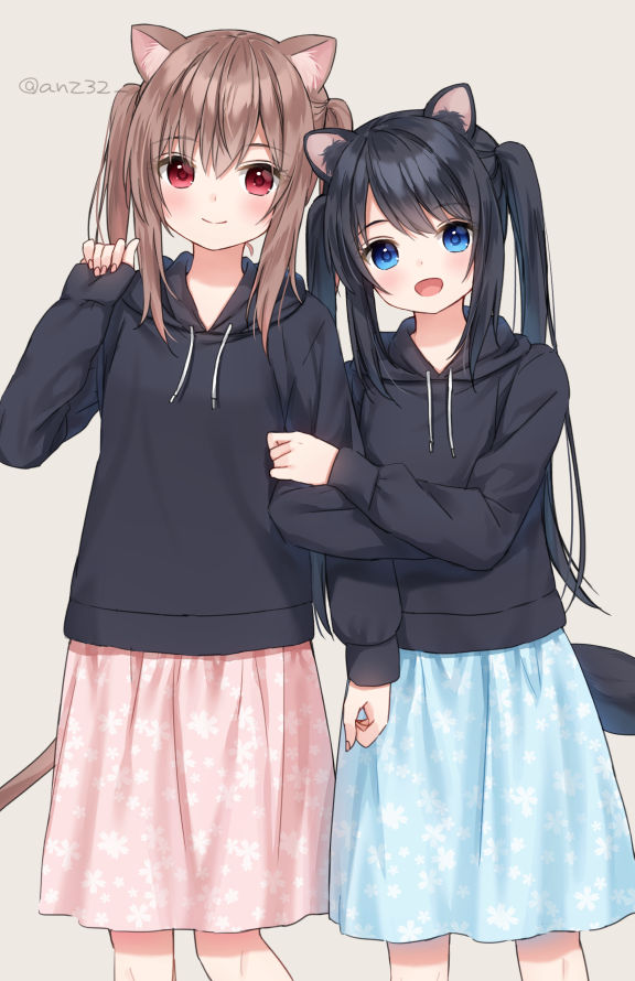 nina and umi (original) drawn by yumoran