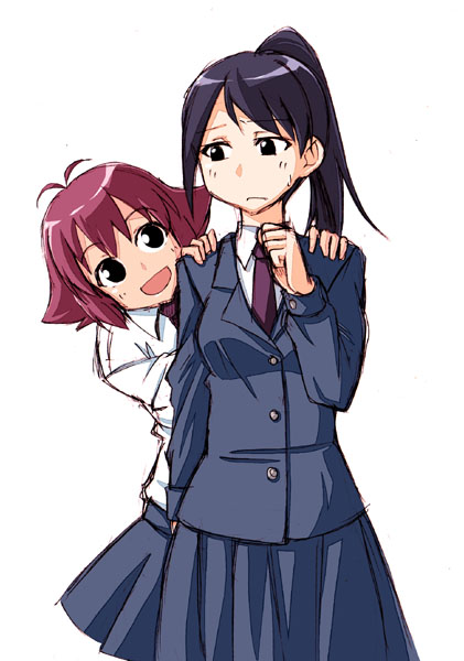 kanbara satomi and tsuyama mutsuki (saki) drawn by miyabe_makoto
