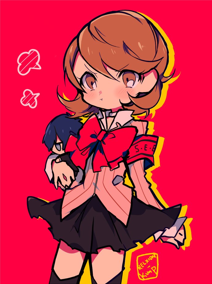 yuuki makoto and takeba yukari (persona and 1 more) drawn by iiko_erin