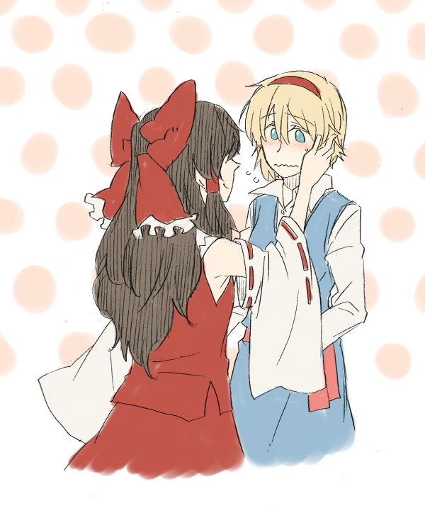 hakurei reimu and alice margatroid (touhou) drawn by torinone