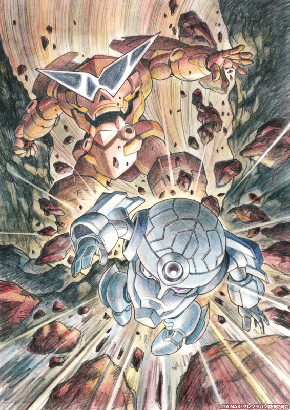 lagann and gurren (tengen toppa gurren lagann) drawn by tomita_hiroaki