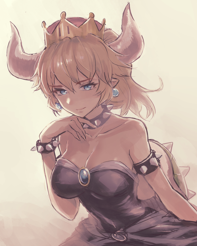 bowsette (mario and 1 more) drawn by tea-supun