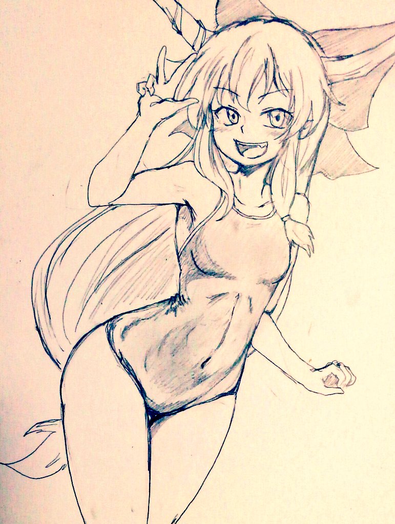 ibuki suika (touhou) drawn by d-m_(dii_emu)