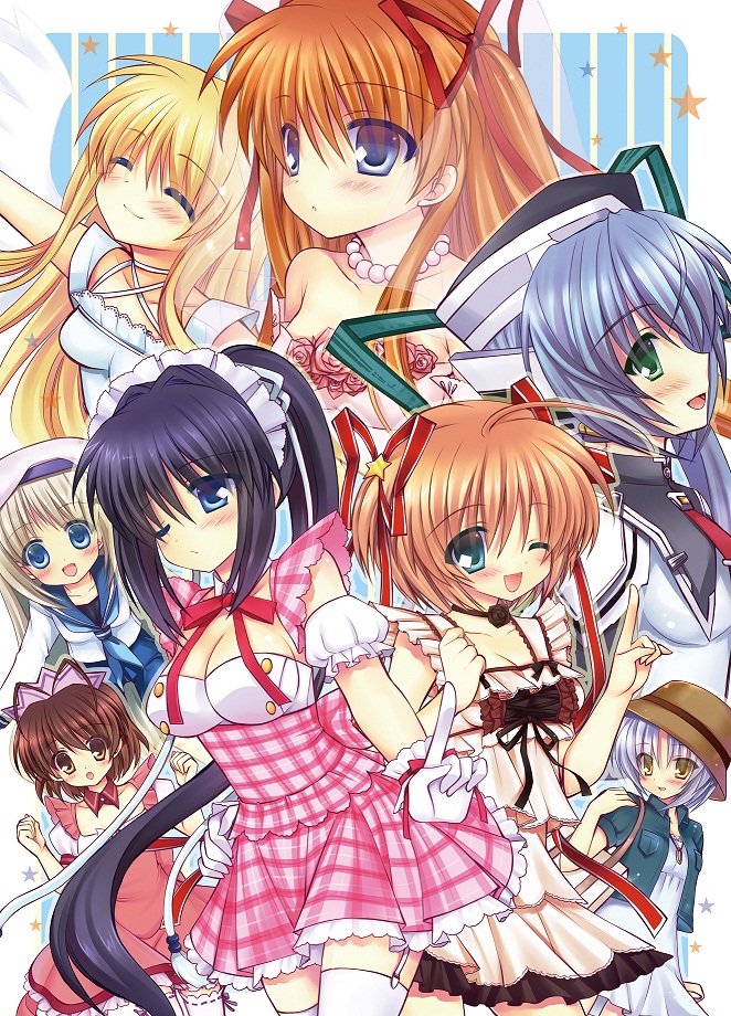 tachibana kanade, noumi kudryavka, kamio misuzu, furukawa nagisa, kamikita komari, and 3 more (little busters! and 5 more) drawn by shira_ichigo_(ichigohou)