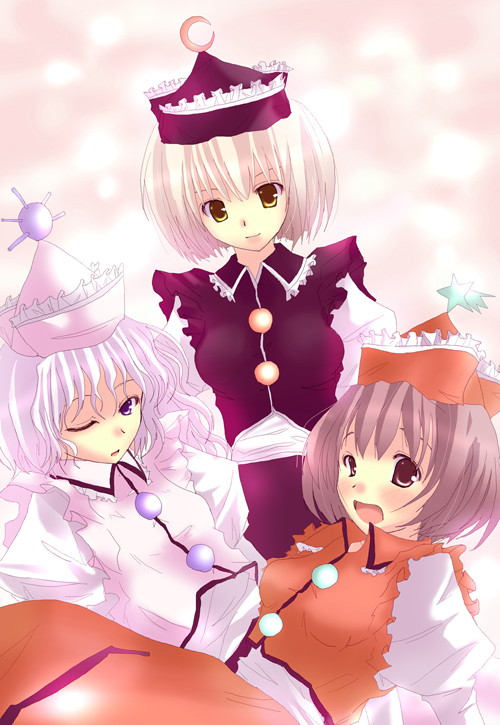 lunasa prismriver, merlin prismriver, and lyrica prismriver (touhou) drawn by rikudou_inuhiko