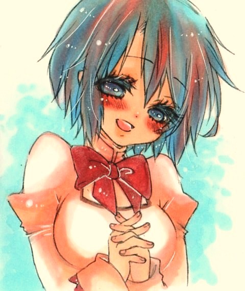 miki sayaka (mahou shoujo madoka magica) drawn by touwa