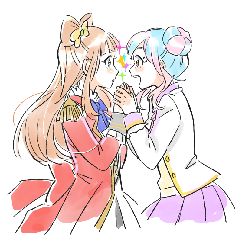 saotome ako and hanazono kirara (aikatsu! and 1 more) drawn by mmm2id
