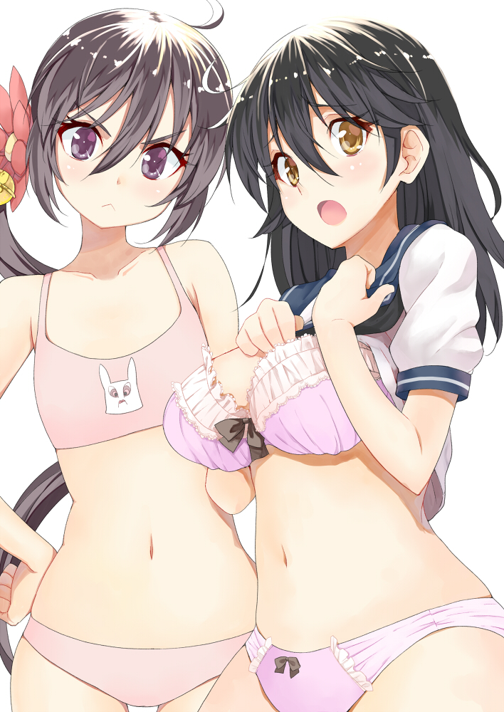 ushio and akebono (kantai collection) drawn by b-ginga