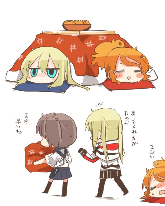 kaga, graf zeppelin, and aquila (kantai collection) drawn by rebecca_(keinelove)