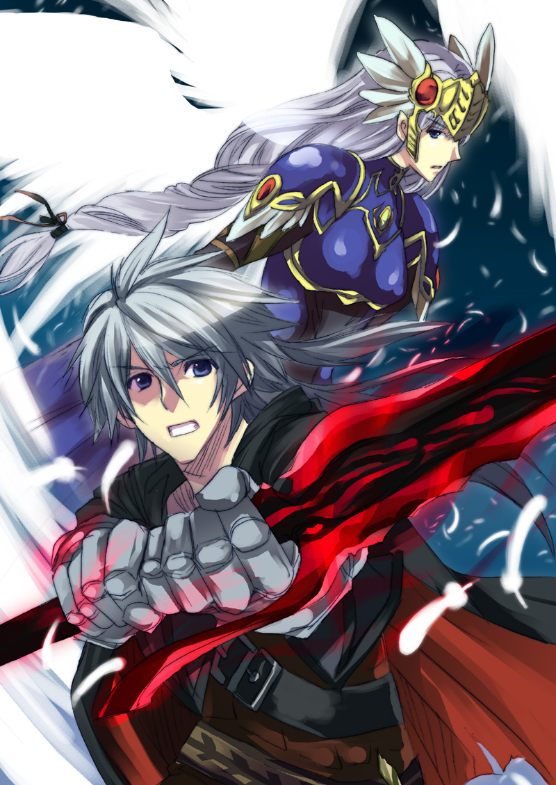 lenneth valkyrie and wylfred (valkyrie profile and 1 more) drawn by kosato