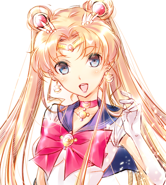 tsukino usagi and sailor moon (bishoujo senshi sailor moon and 1 more) drawn by puuko_(iberiko_neko)