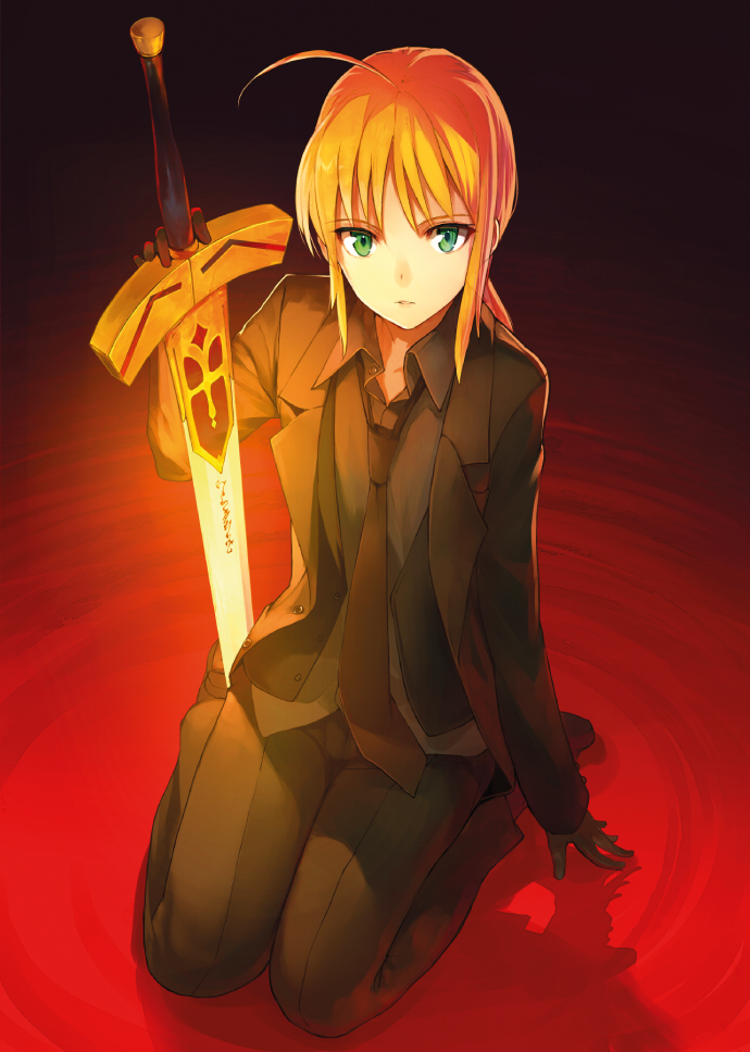 artoria pendragon and saber (fate and 1 more) drawn by shirabi