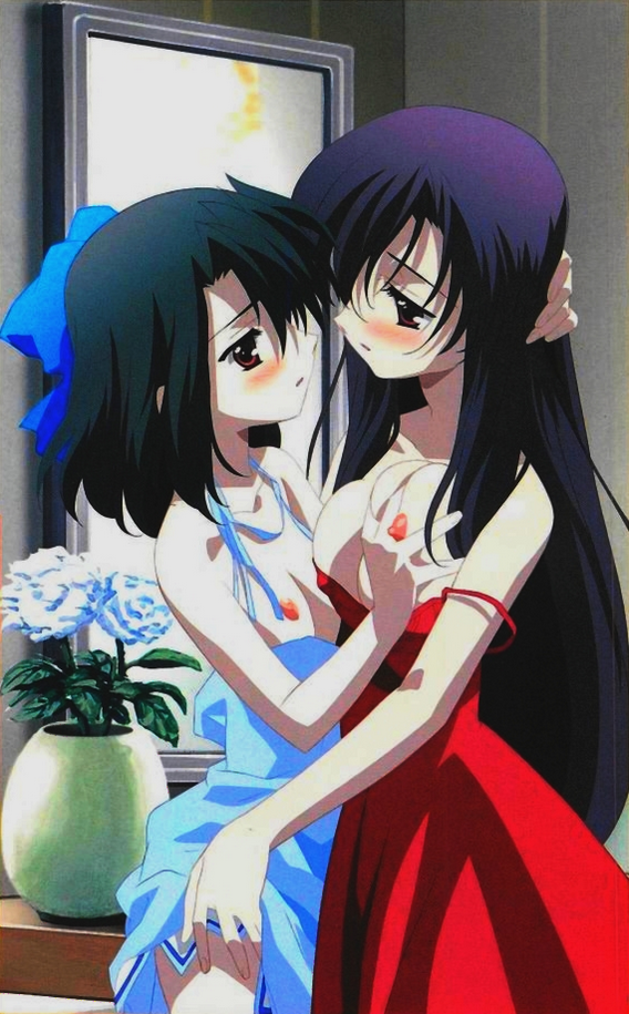katsura kotonoha and kiyoura setsuna (school days and 1 more) drawn by gotou_junji