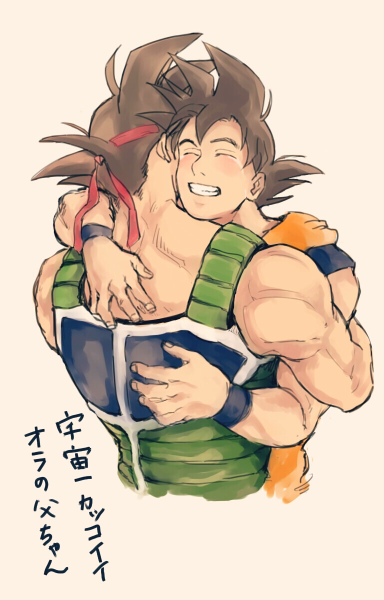 son goku and bardock (dragon ball and 1 more) drawn by honma_(matuyon)