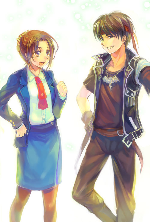 orphen and constance magee (majutsushi orphen) drawn by ame_yamori