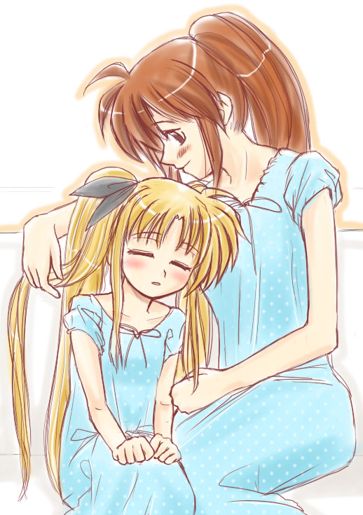 fate testarossa and takamachi nanoha (lyrical nanoha and 2 more)