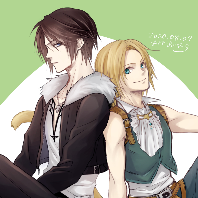 squall leonhart and zidane tribal (final fantasy and 2 more) drawn by hiryuu_(kana_h)