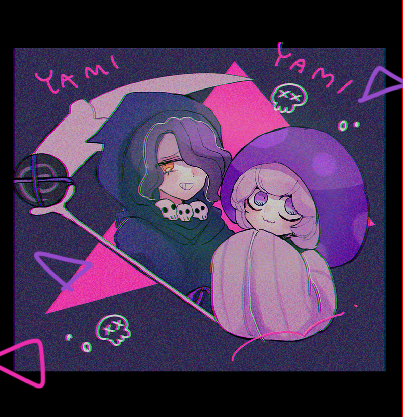 licorice cookie and poison mushroom cookie (cookie run and 1 more) drawn by mamimumemo