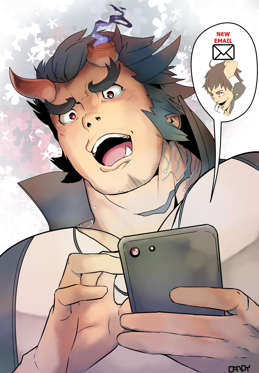 takemaru and protagonist 4 (tokyo afterschool summoners) drawn by candycandie