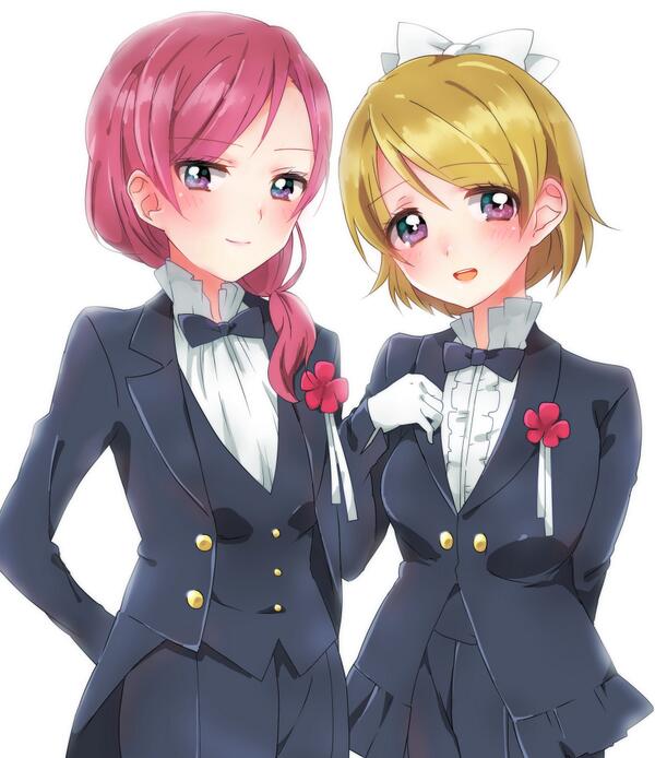 nishikino maki and koizumi hanayo (love live! and 1 more) drawn by sorimachi-doufu