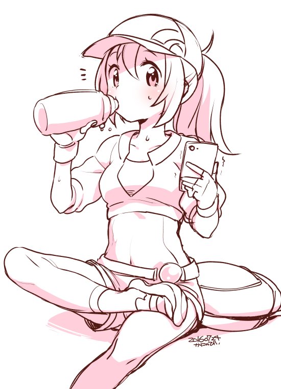 female protagonist (pokemon and 1 more) drawn by kanya_pyi