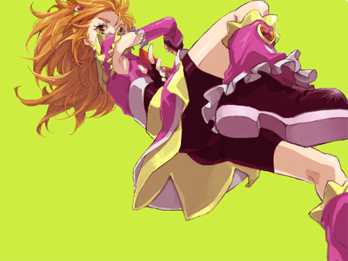hyuuga saki and cure bloom (precure and 1 more) drawn by nakagawa_waka