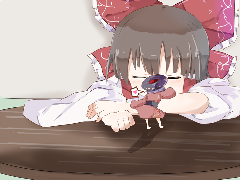 hakurei reimu and sukuna shinmyoumaru (touhou) drawn by to-den_(v-rinmiku)