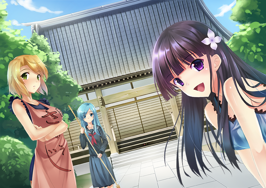 sanka rea, saouji ranko, and furuya mero (sankarea) drawn by ame_no_uta