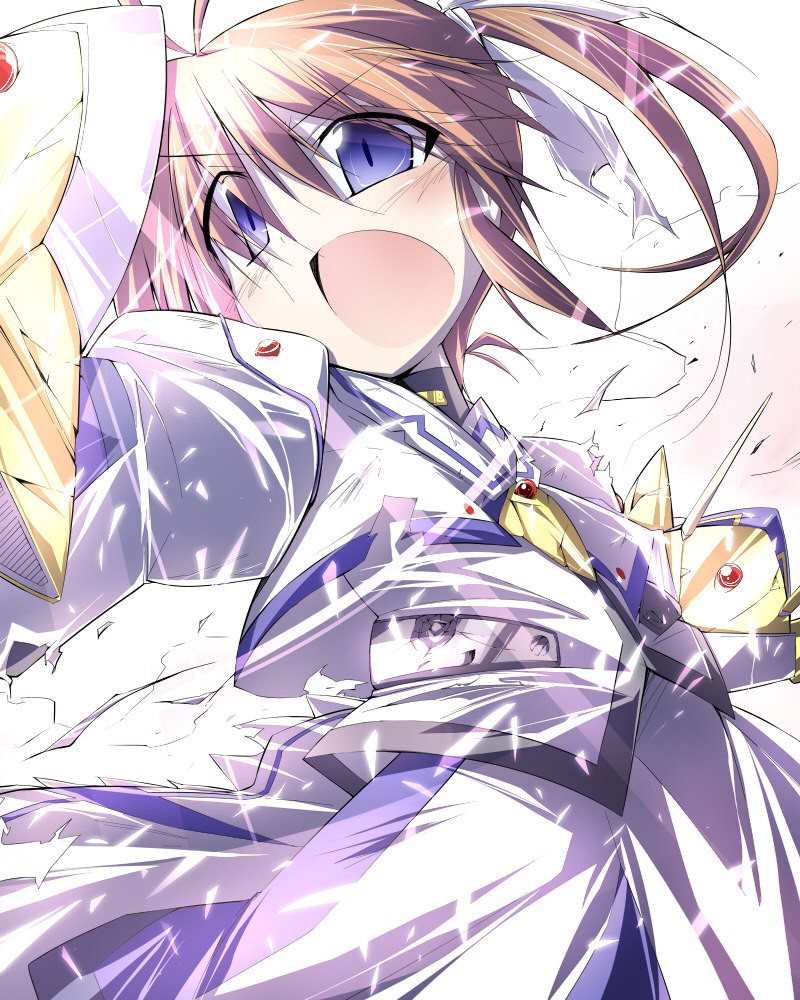 takamachi nanoha and raising heart (lyrical nanoha and 2 more) drawn by bibi02