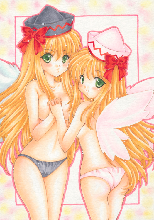 lily white and lily black (touhou) drawn by satsuki_(gogotaru)