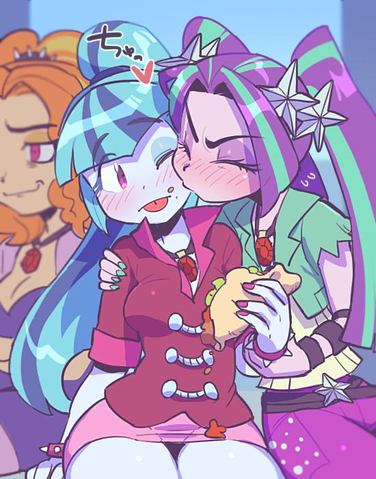 sonata dusk, adagio dazzle, and aria blaze (my little pony and 2 more) drawn by sanjiro_(tenshin_anman)