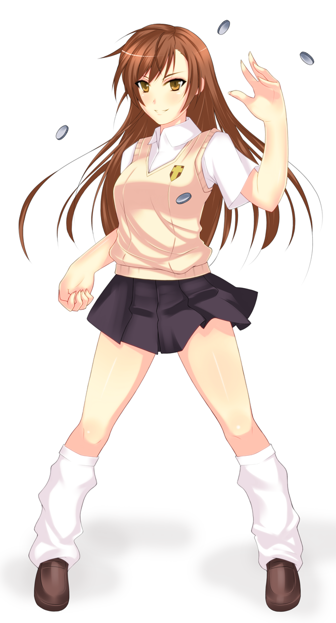 misaka mikoto (toaru majutsu no index and 1 more) drawn by hevn