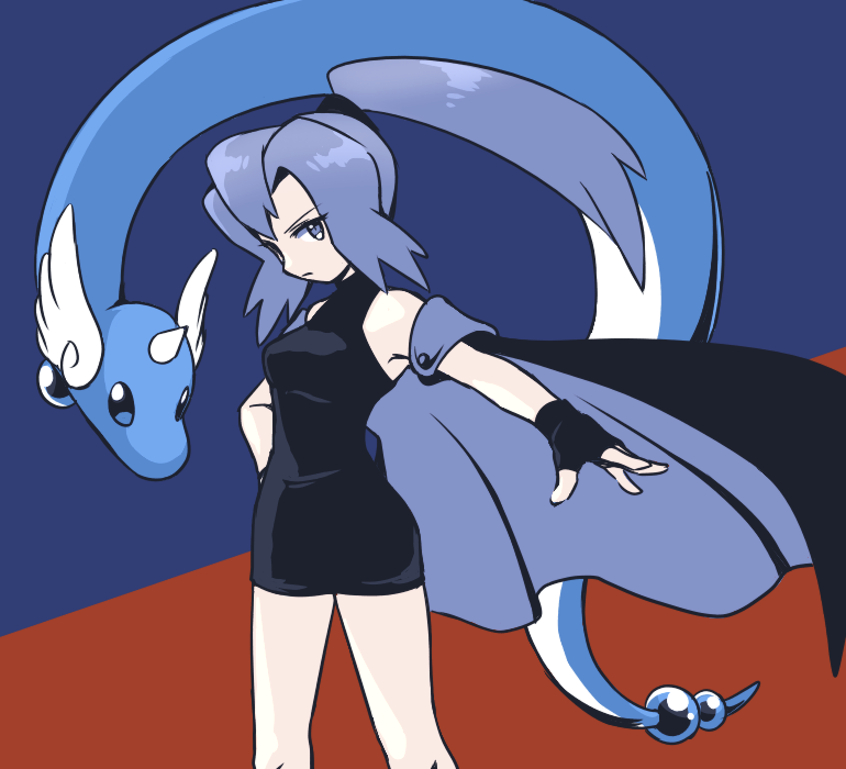 dragonair and clair (pokemon and 1 more) drawn by 35yado