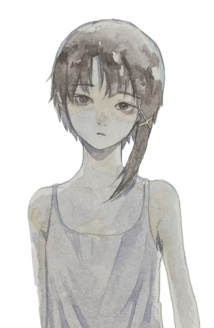 iwakura lain (serial experiments lain) drawn by lespaul_ria