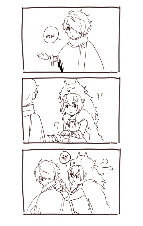 therion and tressa colzione (octopath traveler and 1 more) drawn by mella