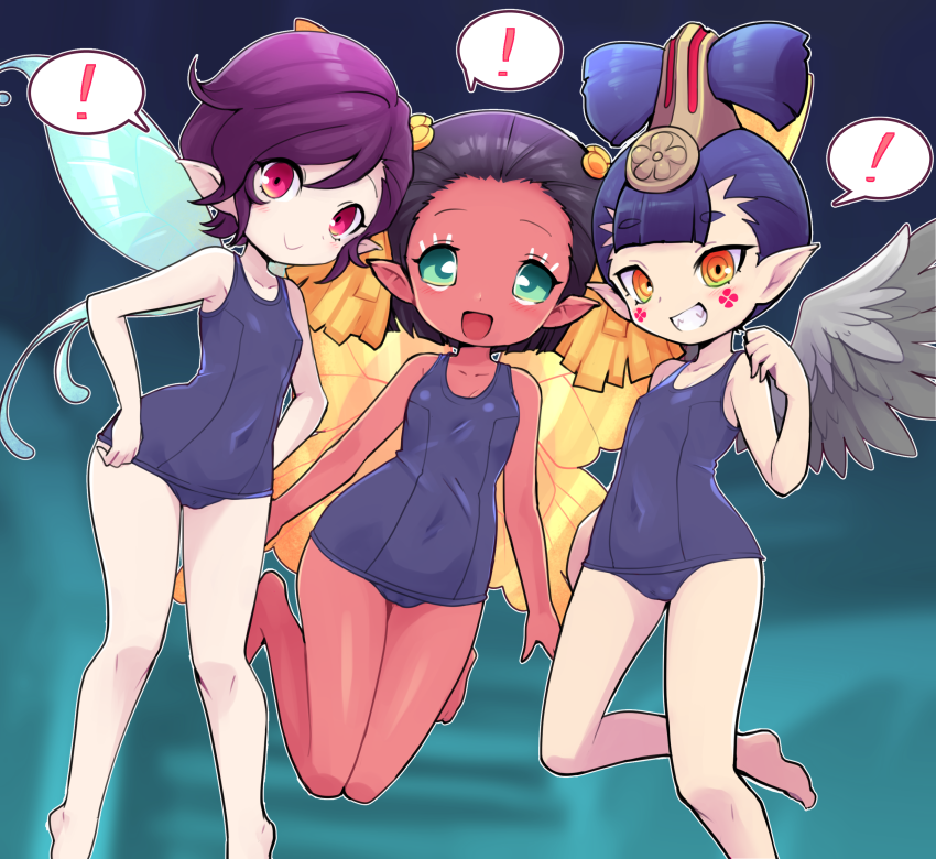 pixie, amanozako, and hua po (shin megami tensei and 1 more) drawn by nollety