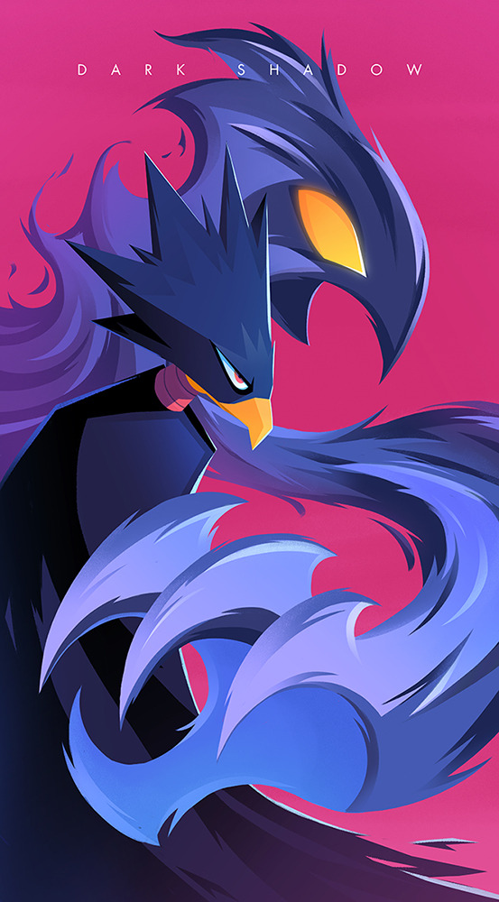 tokoyami fumikage and dark shadow (boku no hero academia) drawn by mario_jose_aguirre