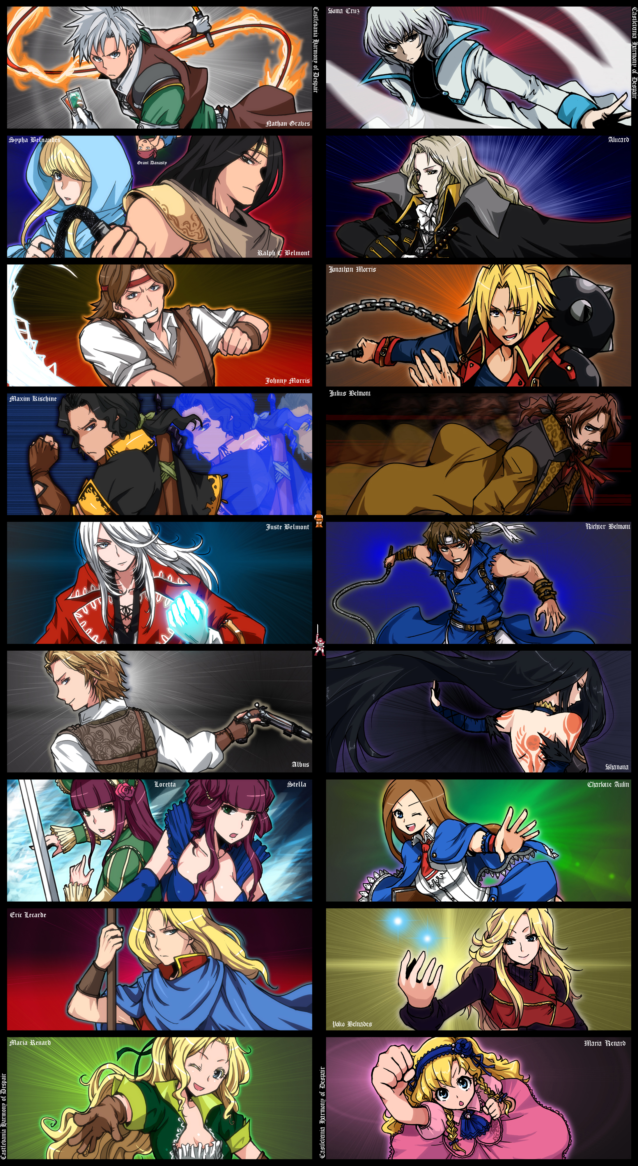 Richter Belmont Simon Belmont Alucard Charlotte Aulin Shanoa And 17 More Castlevania And 12 More Drawn By Kidachi Danbooru Richter Belmont Simon Belmont Alucard Charlotte Aulin Shanoa And 17 More Castlevania And 12 More Drawn By Kidachi Danbooru