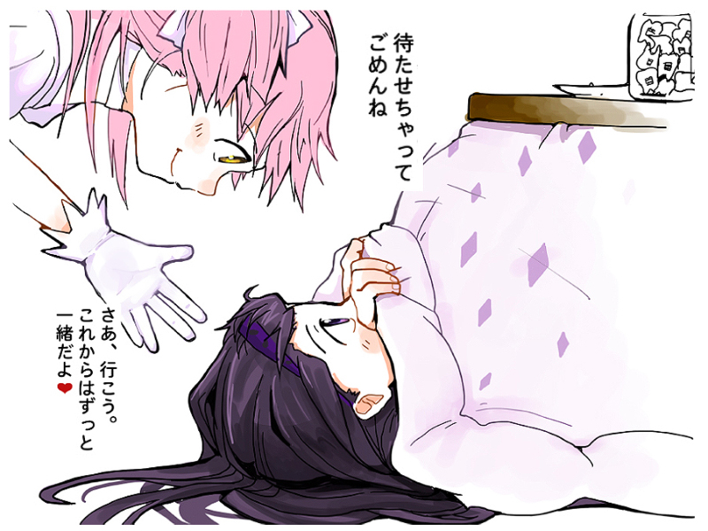 akemi homura, kaname madoka, and ultimate madoka (mahou shoujo madoka magica and 1 more) drawn by silverxp