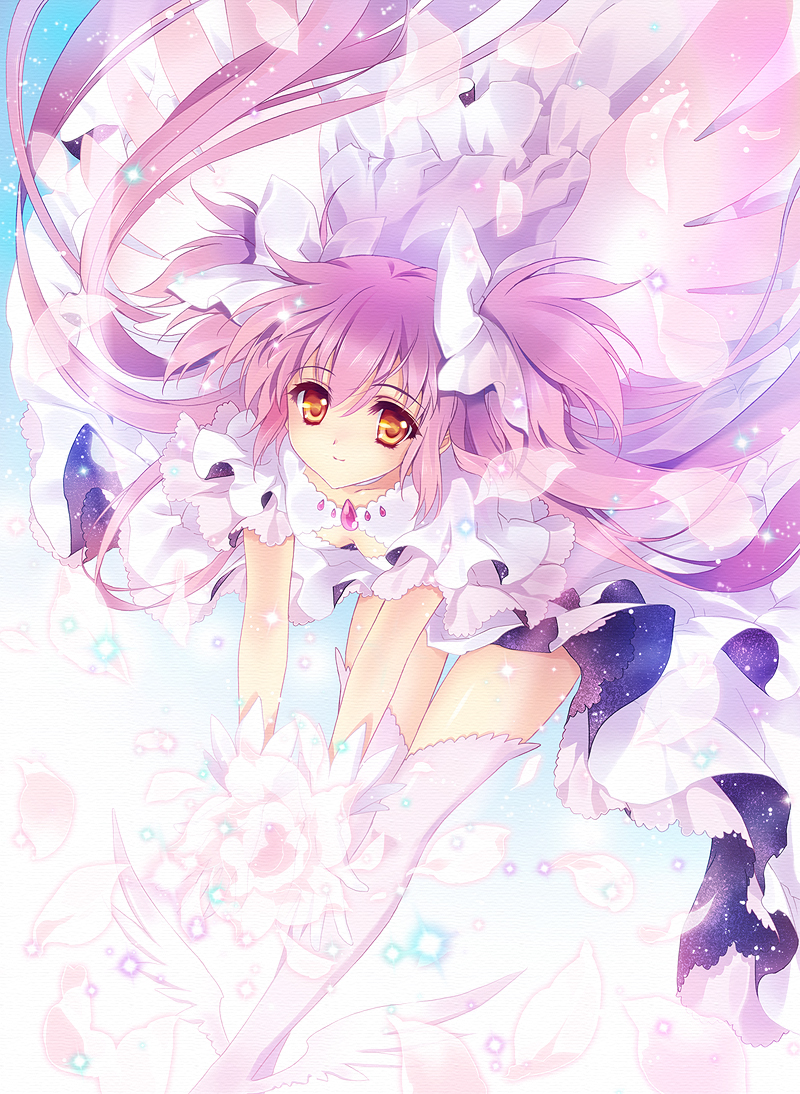 kaname madoka and ultimate madoka (mahou shoujo madoka magica) drawn by carnelian