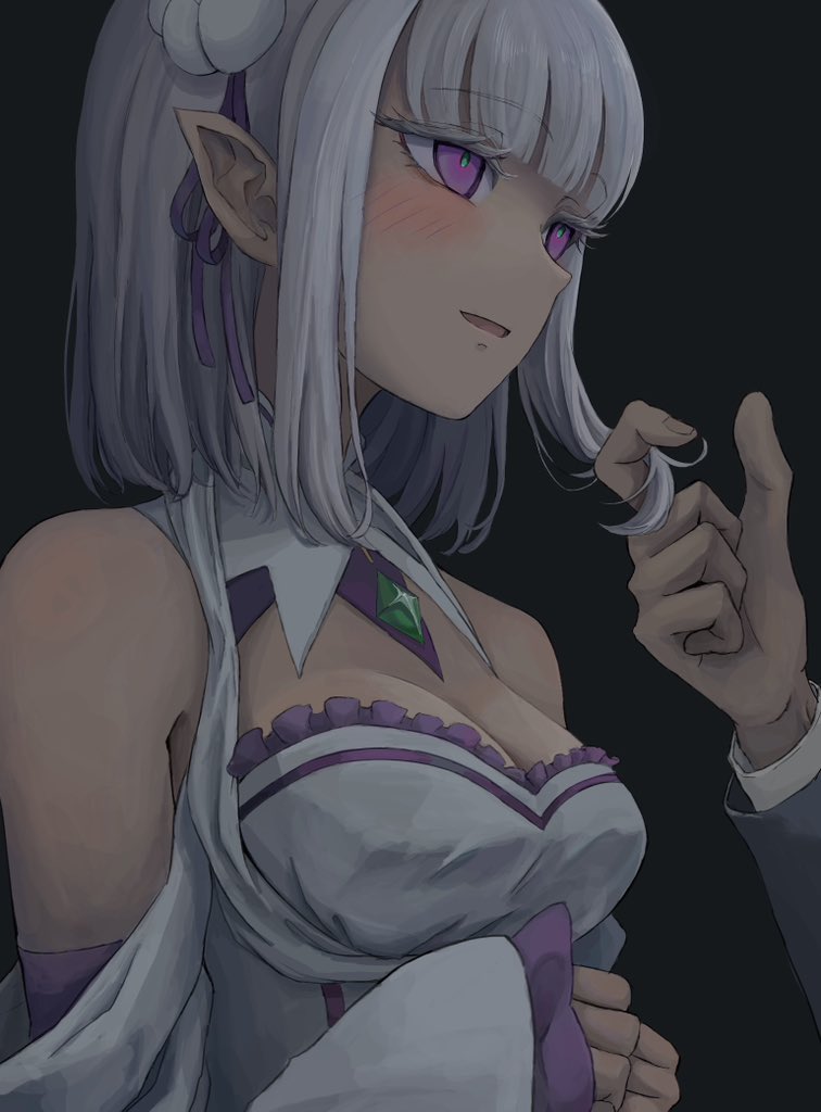 emilia and natsuki subaru (re:zero kara hajimeru isekai seikatsu and 1 more) drawn by kyohaikyo