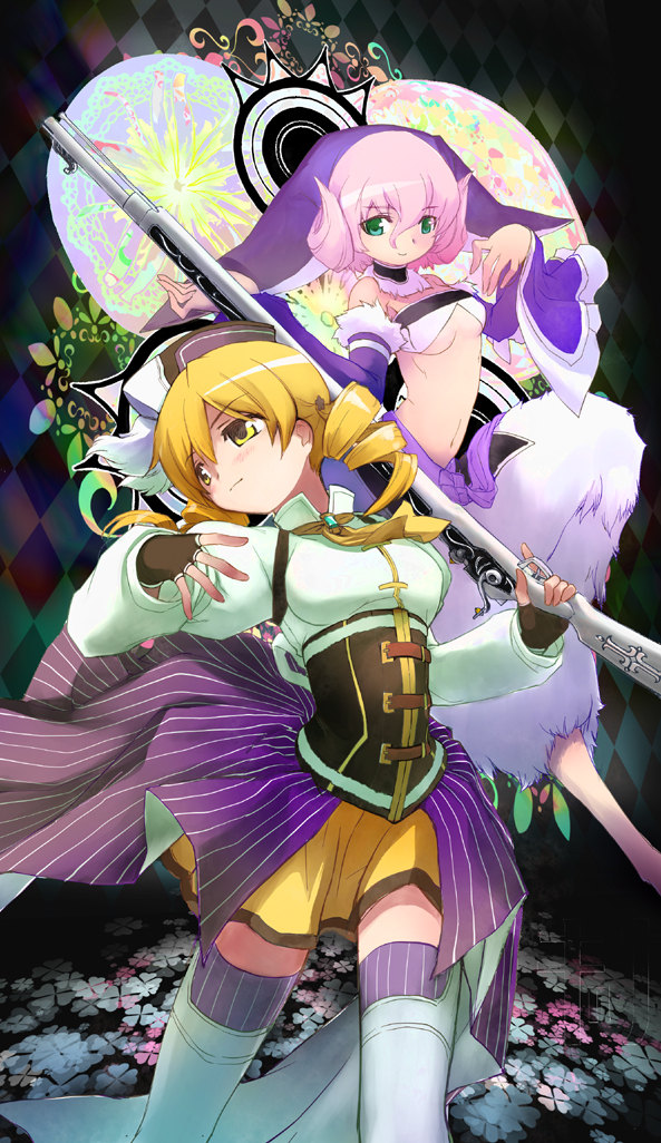 tomoe mami and walpurgisnacht (mahou shoujo madoka magica) drawn by takimiya_kazutaka