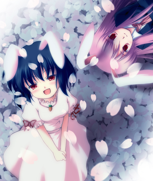 reisen udongein inaba and inaba tewi (touhou) drawn by dagu