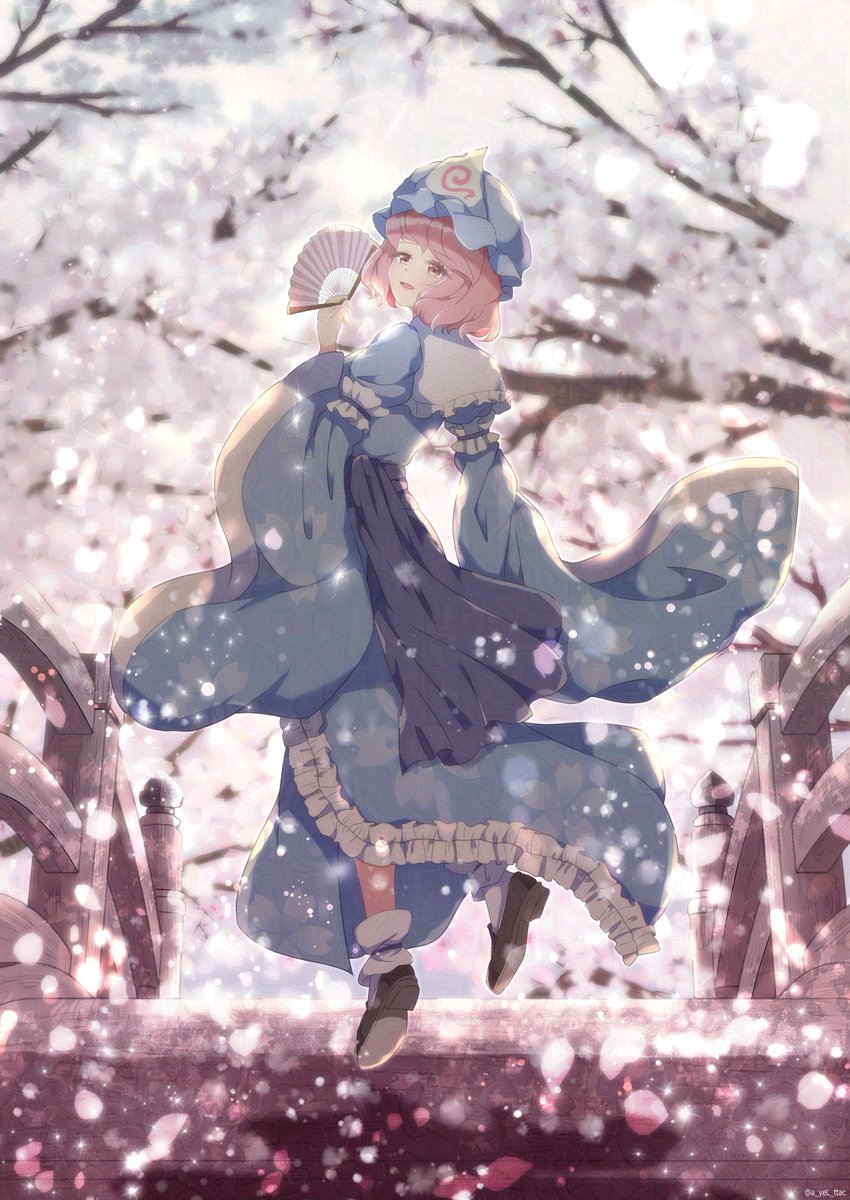 saigyouji yuyuko (touhou) drawn by cattleya_(a_yel_ttac)