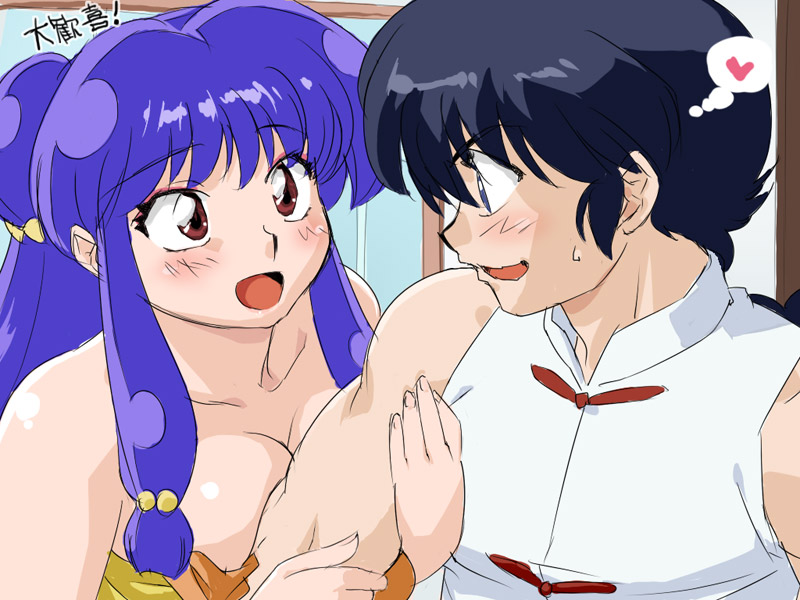 shampoo and saotome ranma (ranma 1/2) drawn by mage_(harumagedon)