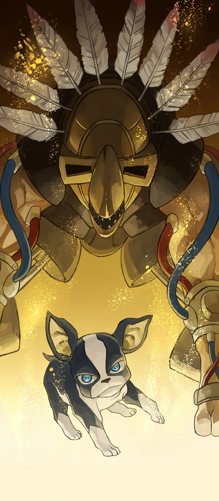 iggy and the fool (jojo no kimyou na bouken and 1 more) drawn by karita_(kali_lgk)