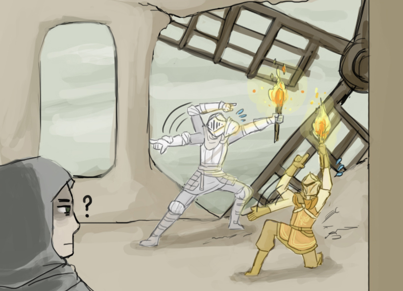 dark souls and 1 more drawn by 99hunters